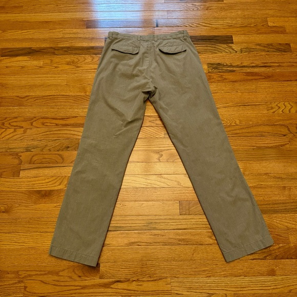 Banana Republic Gray Stripe Straight Fit Chino Pants 33/34 - Picture 8 of 9